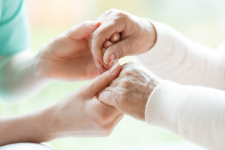 only child caring for elderly parent