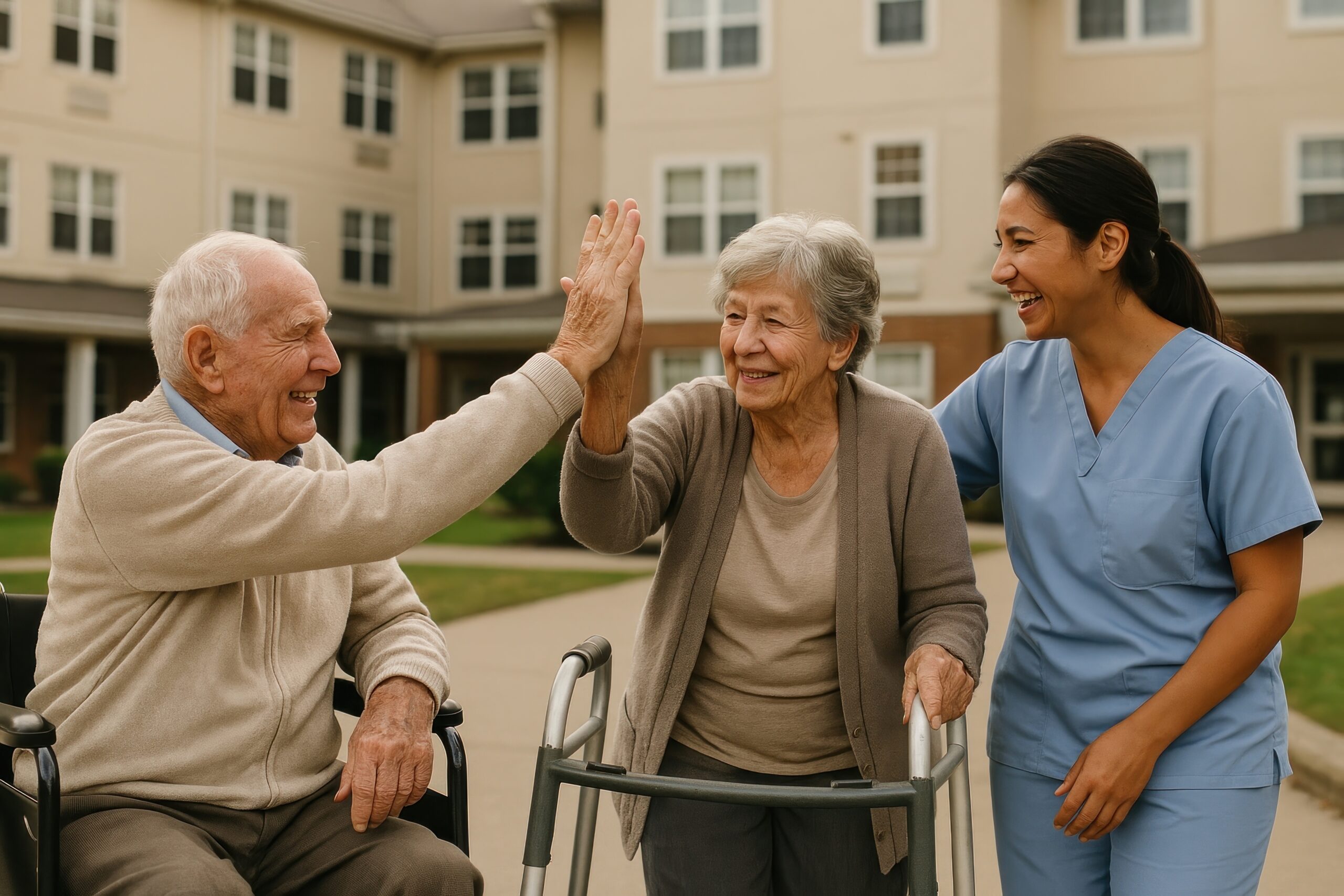Elderly joy care interaction Elderly joy care interaction